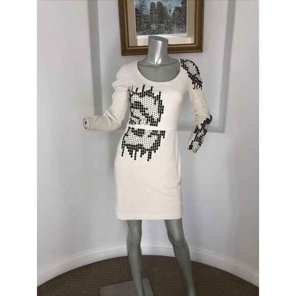 cream silk long sleeve dress Meera Silk-Satin Devoré Gown in Bouquet Devoré Cream